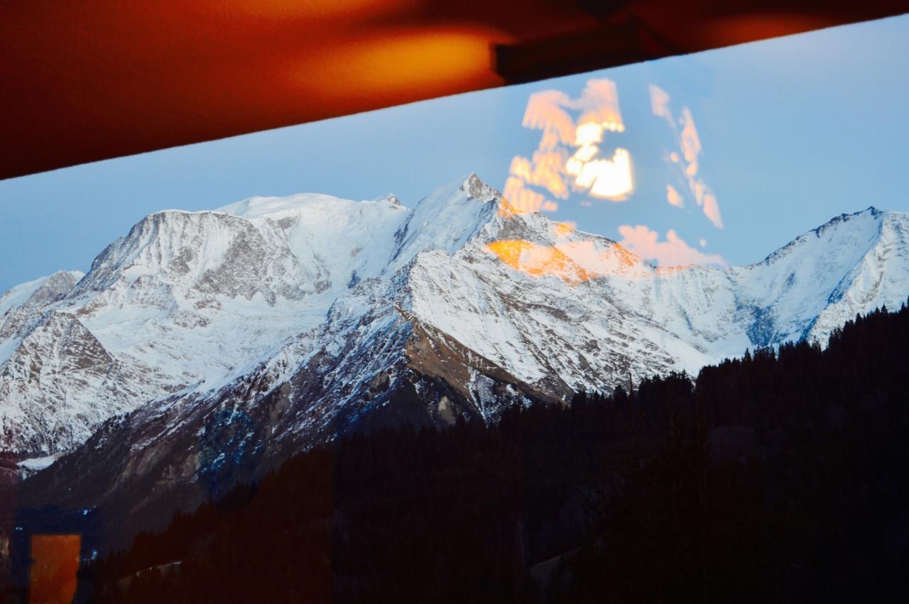 Le Mont Blanc au couchant depuis le salon